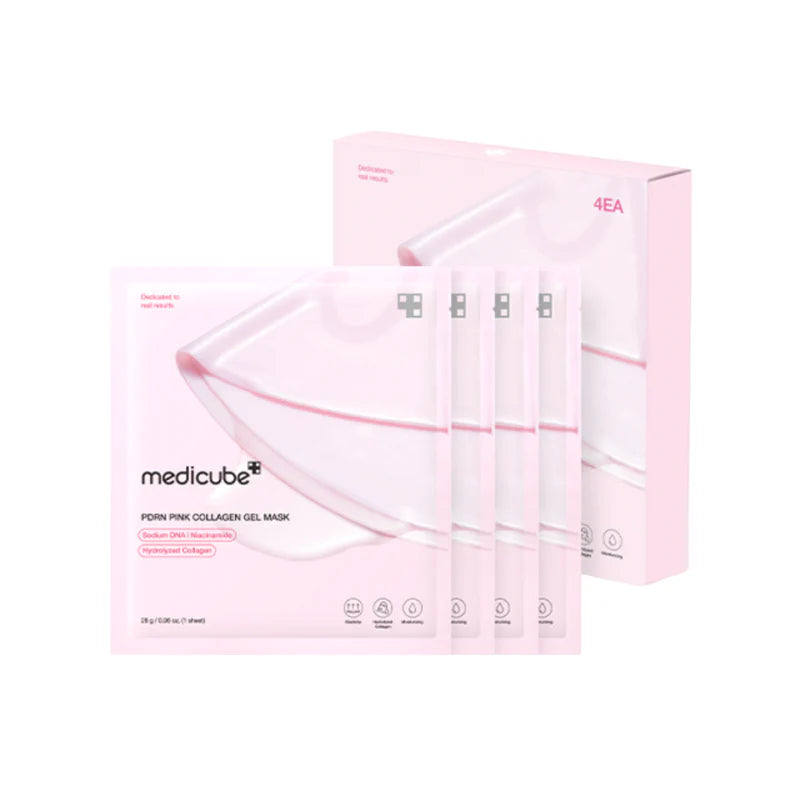 medicube PDRN Pink Collagen Gel Mask 28g (1 BOX / 4 PCS)