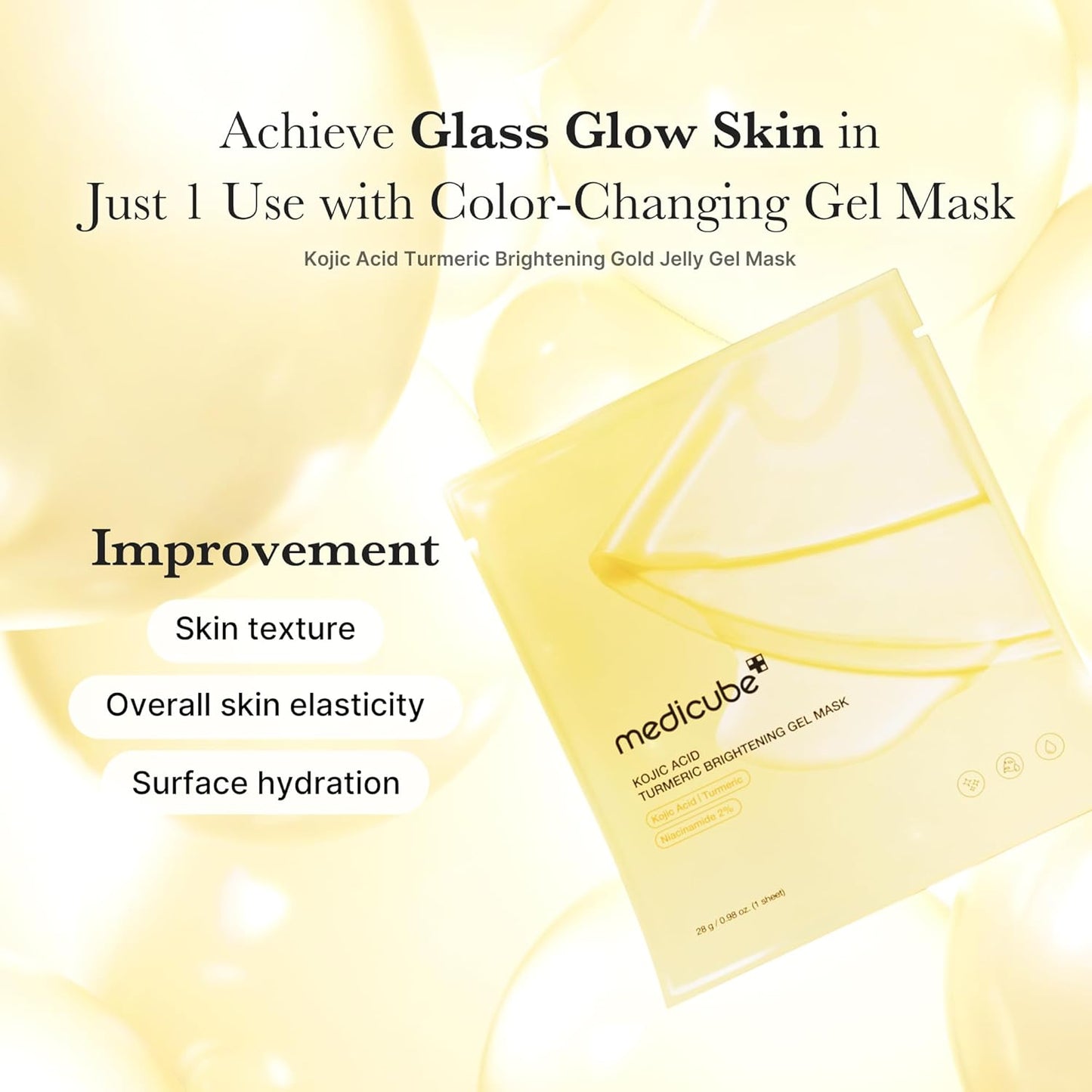 medicube Kojic Acid Turmeric Brightening Gold Jelly Gel Mask