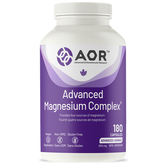 AOR Advanced Magnesium Complex 200mg, 180 Capsules 180-Day Supply
