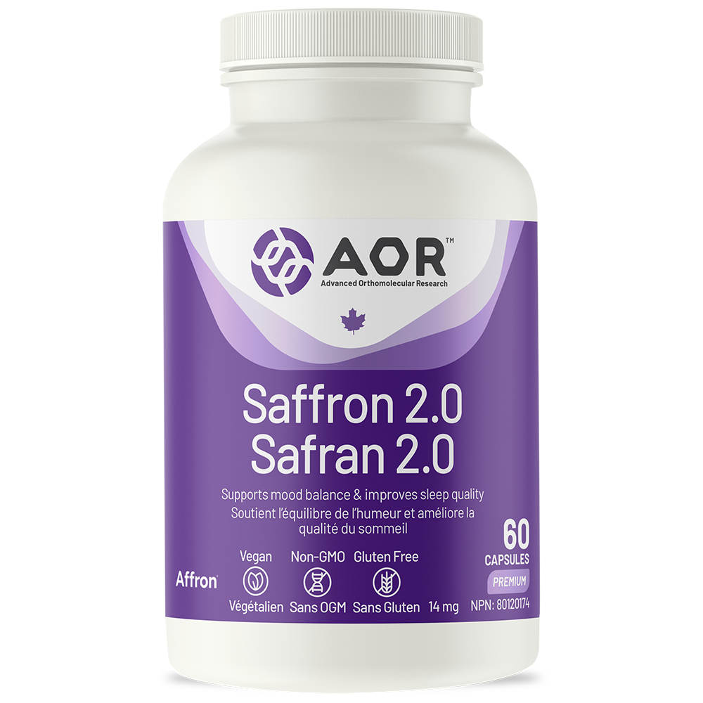 AOR - Saffron 2.0 Supplement, 60 Capsules 30-Day Supply
