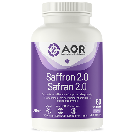 AOR - Saffron 2.0 Supplement, 60 Capsules 30-Day Supply