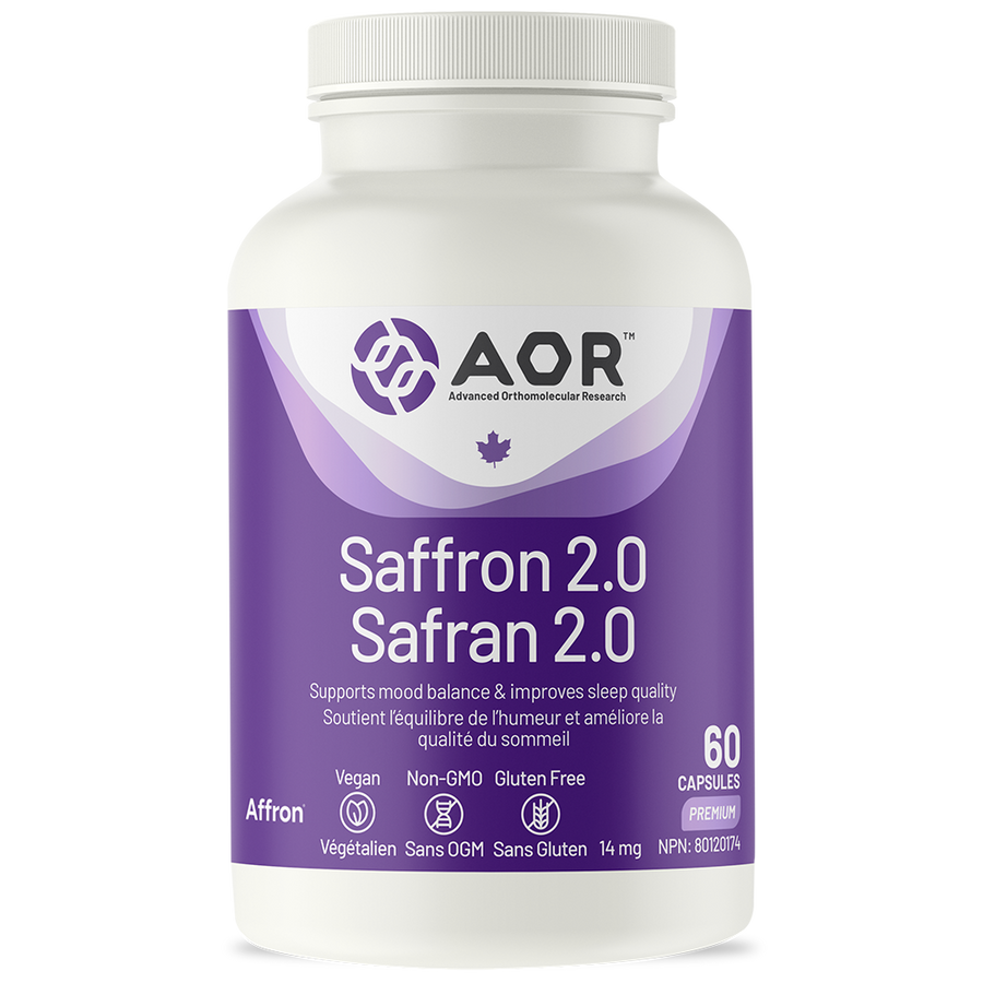 AOR - Saffron 2.0 Supplement, 60 Capsules 30-Day Supply